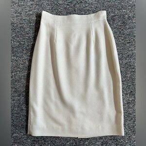 Ganni Cream Pencil Skirt